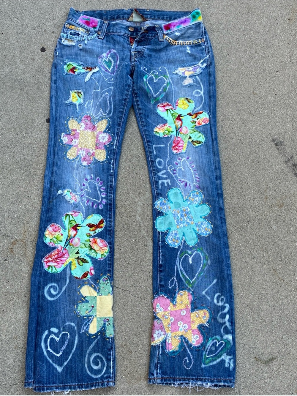 Upcycled Lucky Brand Jeans Low Long 4/27